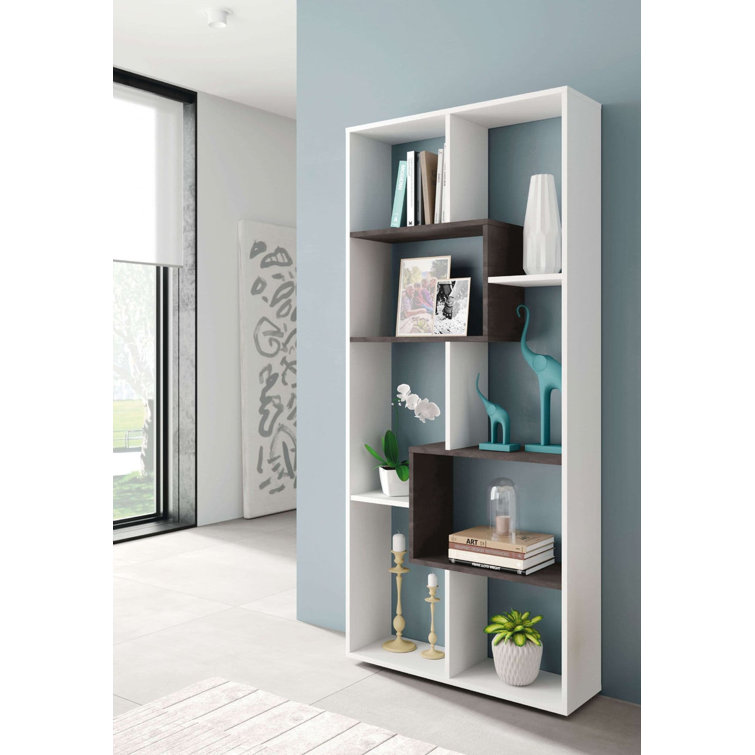 Brayden Studio Buma White And Dark Brown Shelving Storage Book Shelves